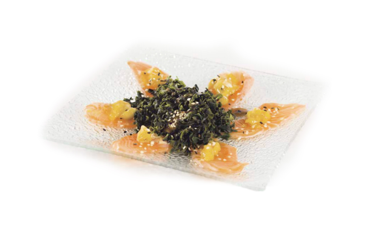 Sake wakame - S03 - salmone scottato, con alghe wakame
